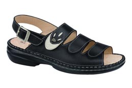 Saloniki Noir: chaussures femme pour pieds sensibles - Finn Comfort