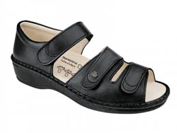 Usedom Noir: chaussures femme pour pieds sensibles - Finn Comfort